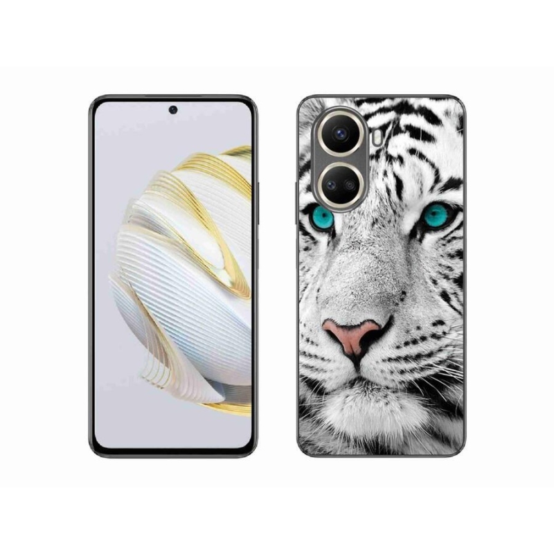 Gél borítás mmCase a Huawei Nova 10 SE számára - fehér tigris