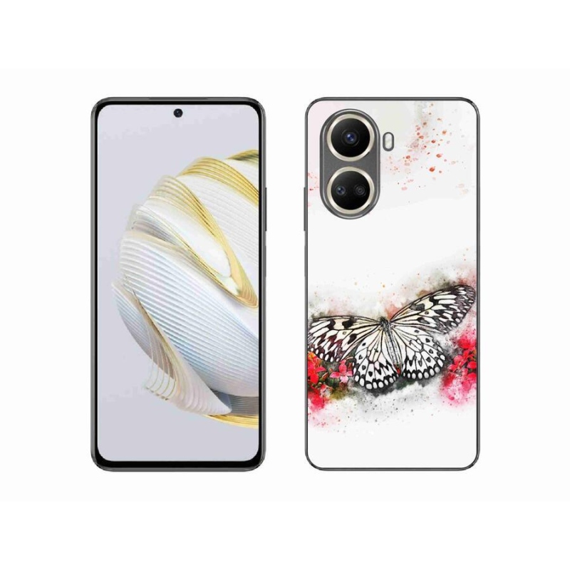 Gél borítás mmCase a Huawei Nova 10 SE-hez - fekete és fehér pillangó
