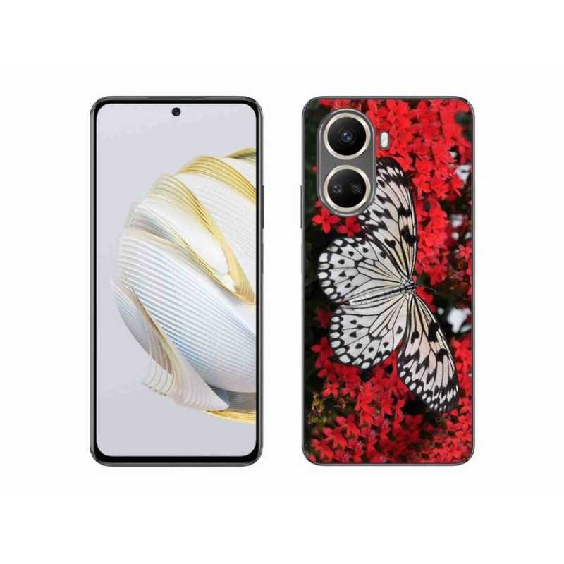 Zselés borítás mmCase a Huawei Nova 10 SE-hez - fekete-fehér pillangó 1