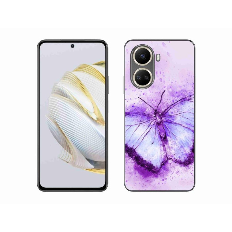 Gél borítás mmCase a Huawei Nova 10 SE-hez - lila pillangó