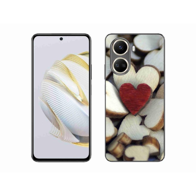 Gél borítás mmCase mobiltelefonhoz Huawei Nova 10 SE - gravírozott piros szív