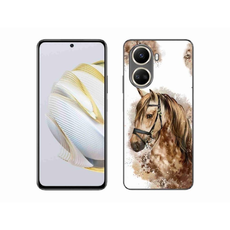 Gél borítás mmCase a Huawei Nova 10 SE-hez - barna rajzfilm ló