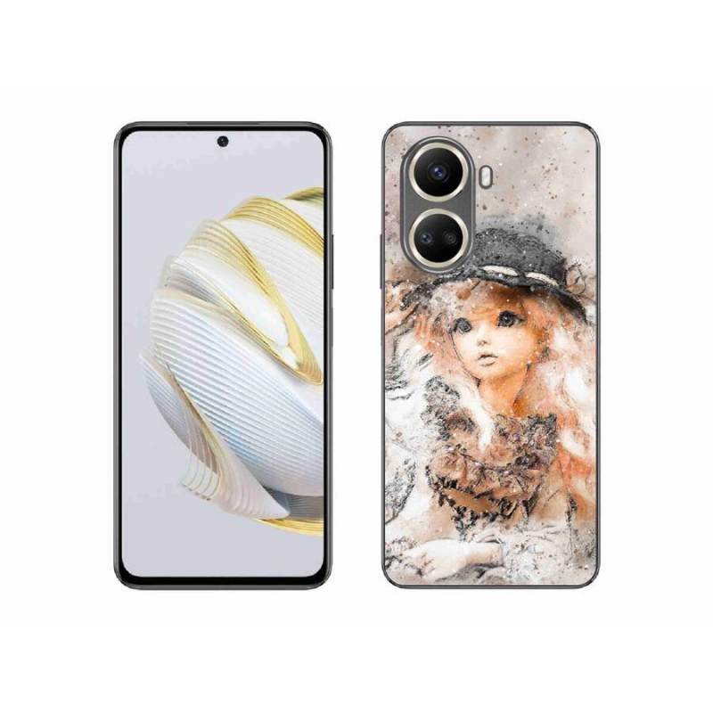 Gél borító mmCase mobil Huawei Nova 10 SE - lány kalappal