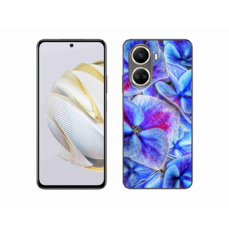 Gél borító mmCase mobiltelefonhoz Huawei Nova 10 SE - kék virágok 1
