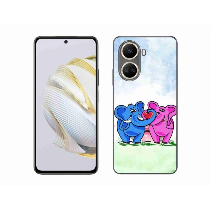 Gél borító mmCase a mobil Huawei Nova 10 SE - szerelmes elefántokhoz