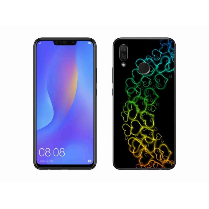 Gél borító mmCase mobil Huawei Nova 3 - színes szívek
