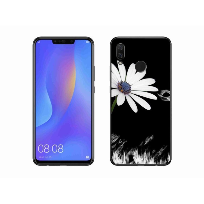Gél borító mmCase mobiltelefonhoz Huawei Nova 3 - fehér virág