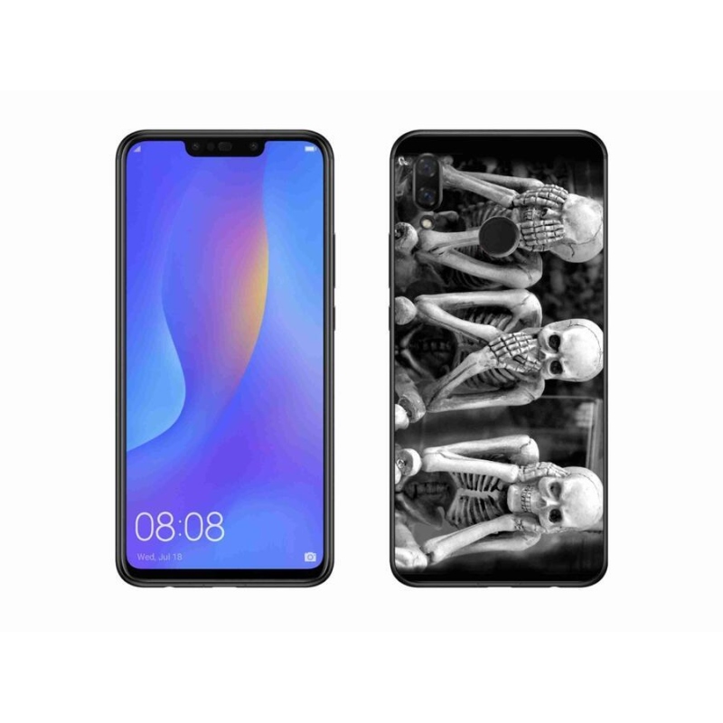 Gél borító mmCase mobil Huawei Nova 3 - csontvázakhoz
