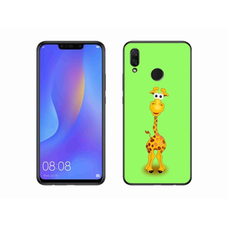 Gél borító mmCase a mobil Huawei Nova 3 - rajzfilm zsiráfhoz