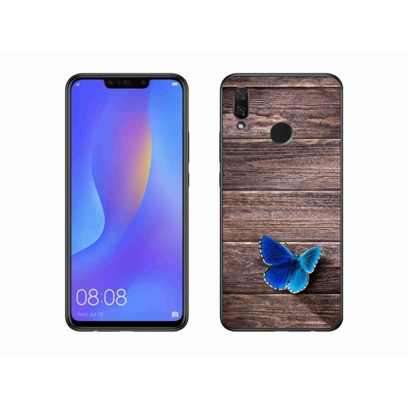 Gél borítás mmCase mobil Huawei Nova 3 - kék pillangó 1