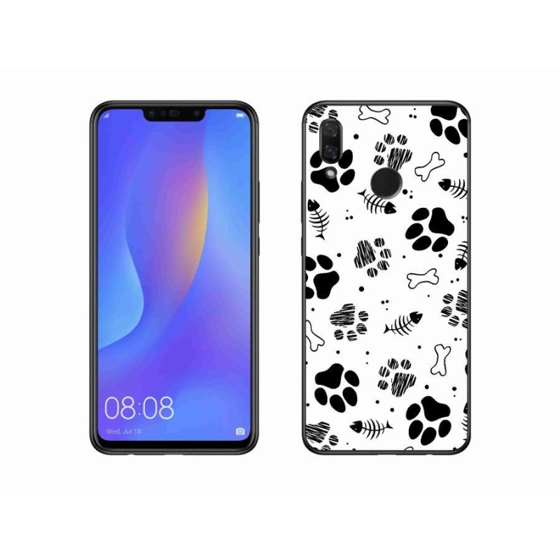 Gél borító mmCase mobil Huawei Nova 3 - kutyamancsok 1
