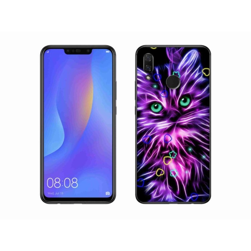 Gél borító mmCase mobil Huawei Nova 3i - absztrakt macska