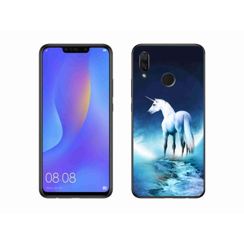 Gél borítás mmCase a Huawei Nova 3i készülékhez - fehér egyszarvú