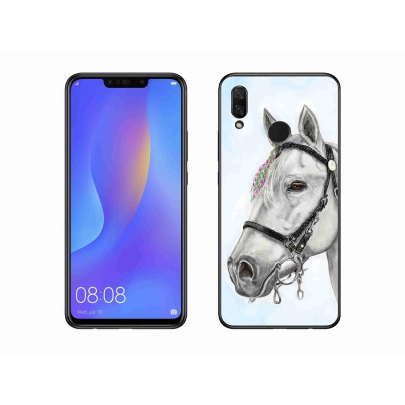 Gél borítás mmCase a Huawei Nova 3i készülékhez - fehér ló 1