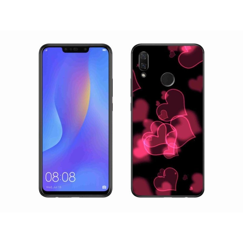 Gél borítás mmCase a Huawei Nova 3i készülékhez - piros szívek