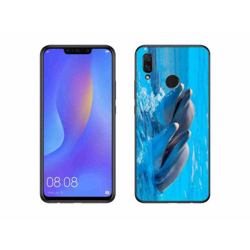 Gél borítás mmCase mobil Huawei Nova 3i - delfinek