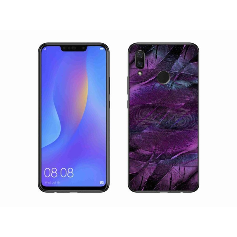 Gél borítás mmCase a Huawei Nova 3i készülékhez - lila tollak
