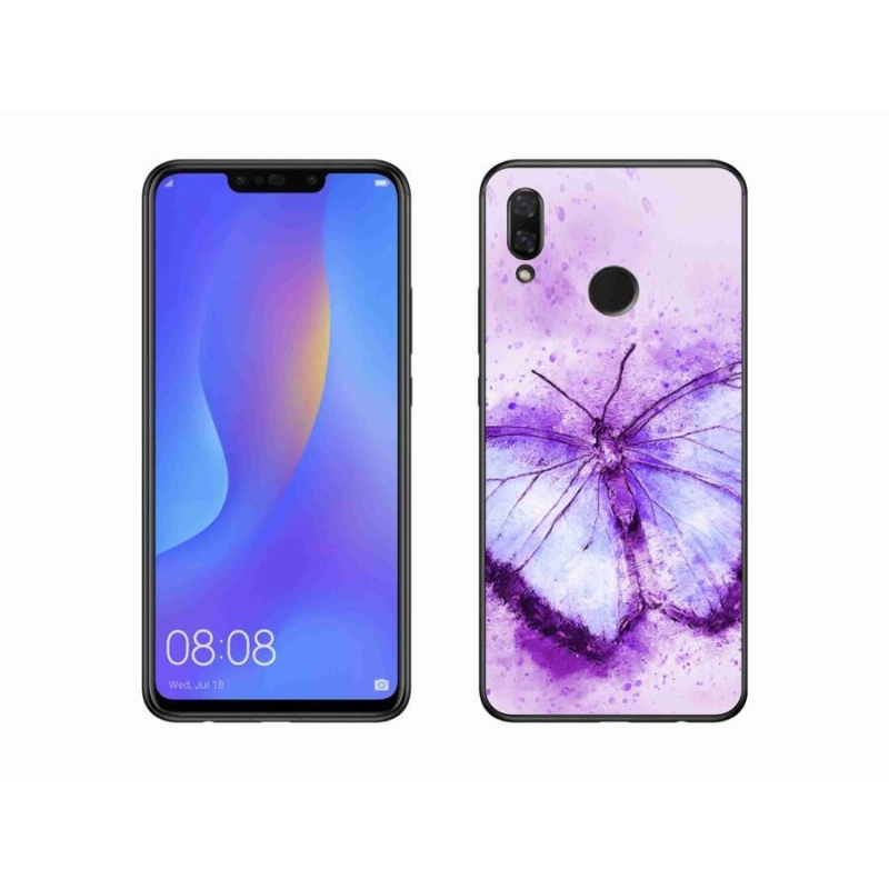 Gél borító mmCase a mobil Huawei Nova 3i - lila pillangóhoz