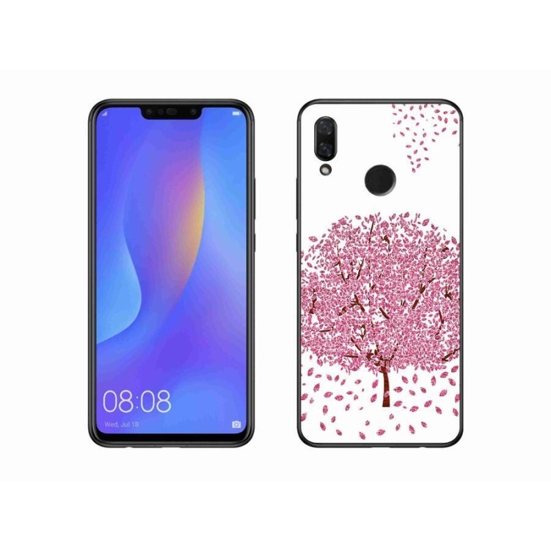 Gél borító mmCase mobil Huawei Nova 3i - rajzfilm fa levelekkel