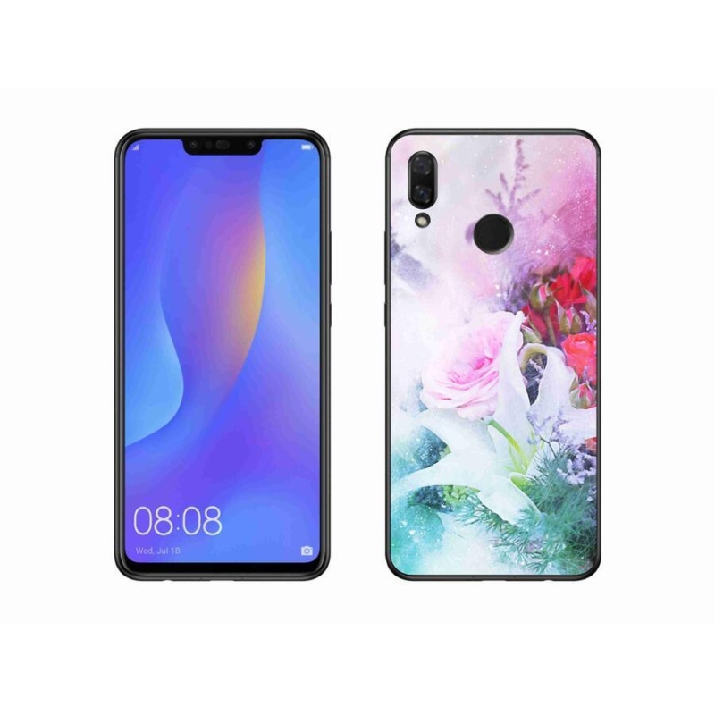 Gél borító mmCase a mobil Huawei Nova 3i - virágok 4
