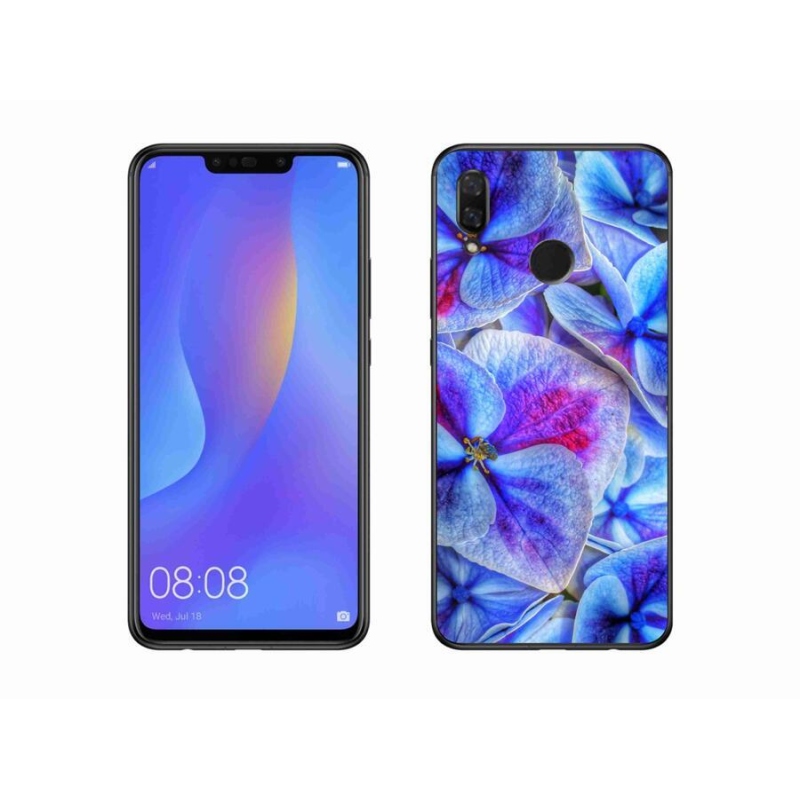 Gél borító mmCase mobiltelefonhoz Huawei Nova 3i - kék virágok 1