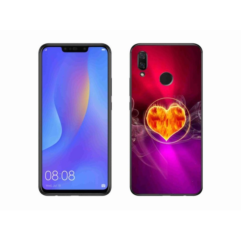 Gél borító mmCase a mobil Huawei Nova 3i - tüzes szívhez