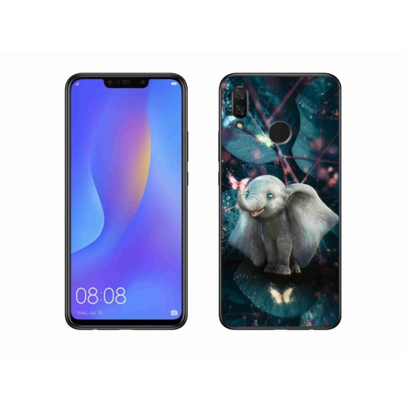 Gél borító mmCase a mobil Huawei Nova 3i - aranyos elefánthoz