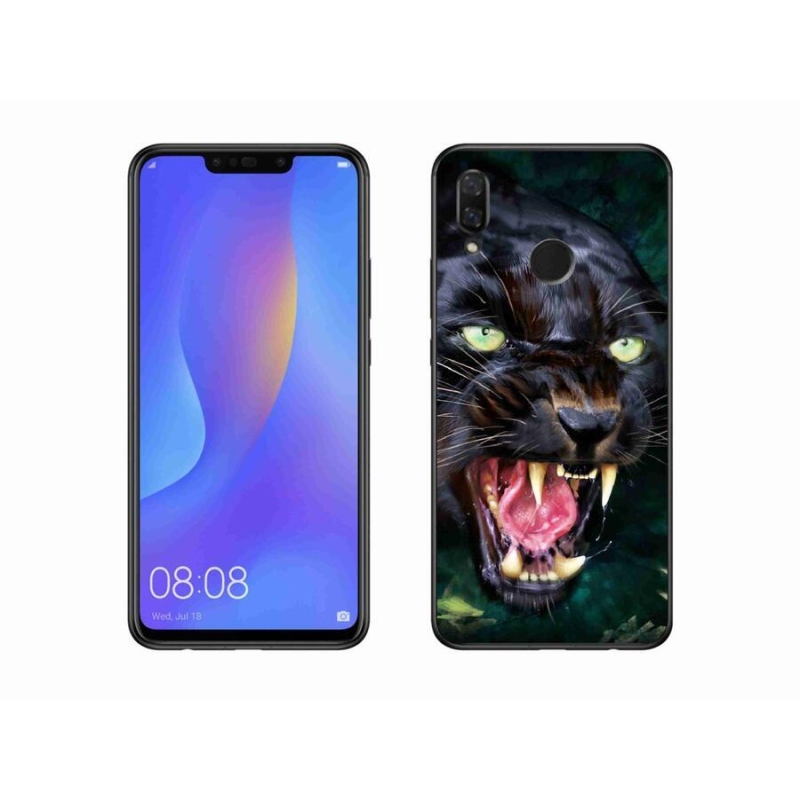 Gél borítás mmCase a Huawei Nova 3i készülékhez - dühös fekete párduc