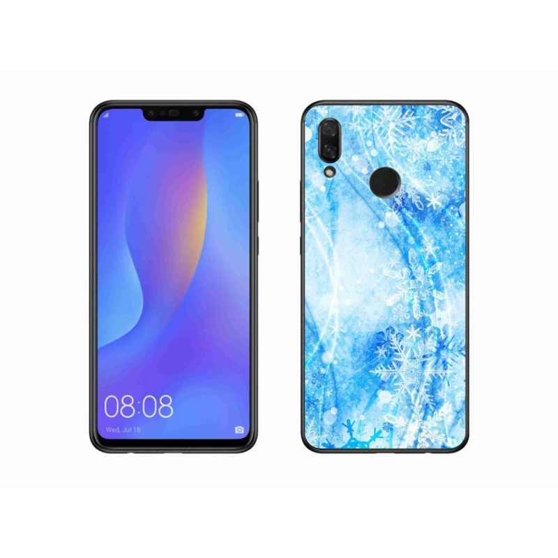 Gél borító mmCase a Huawei Nova 3i készülékhez - hópelyhek