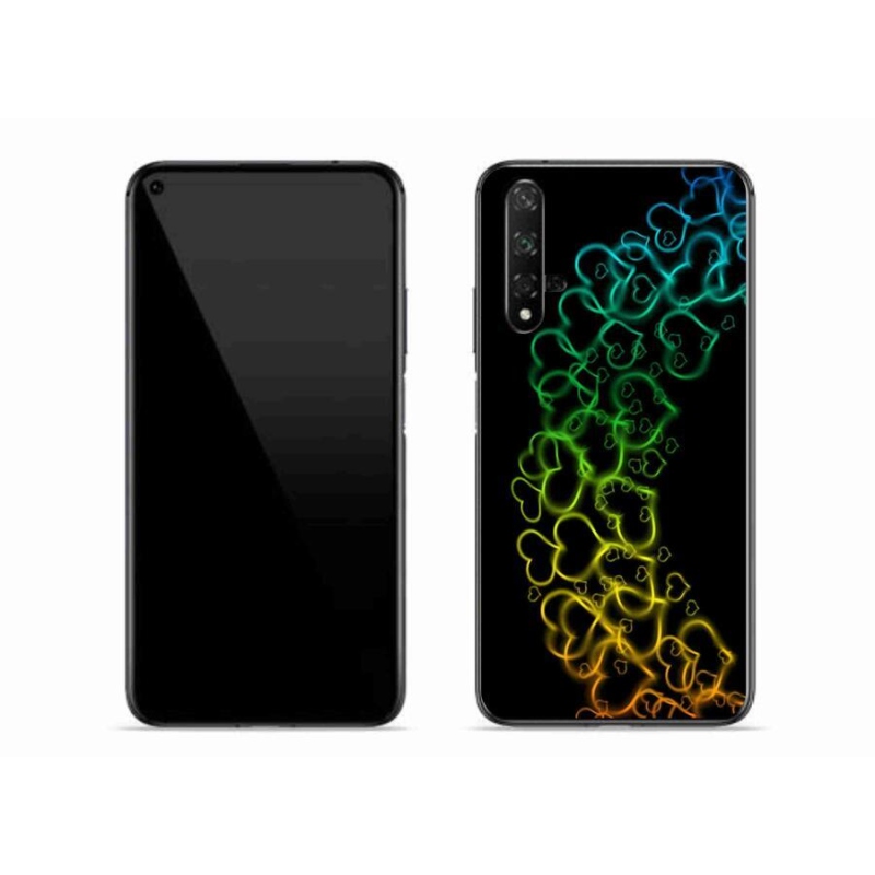 Gél borító mmCase mobil Huawei Nova 5T - színes szívek