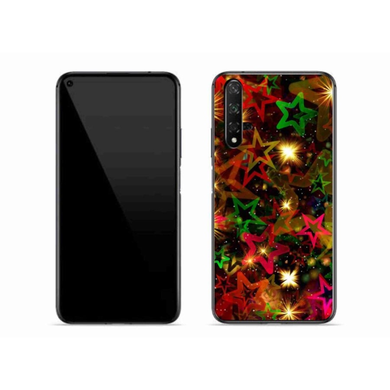Gél borítás mmCase mobil Huawei Nova 5T - színes csillagok