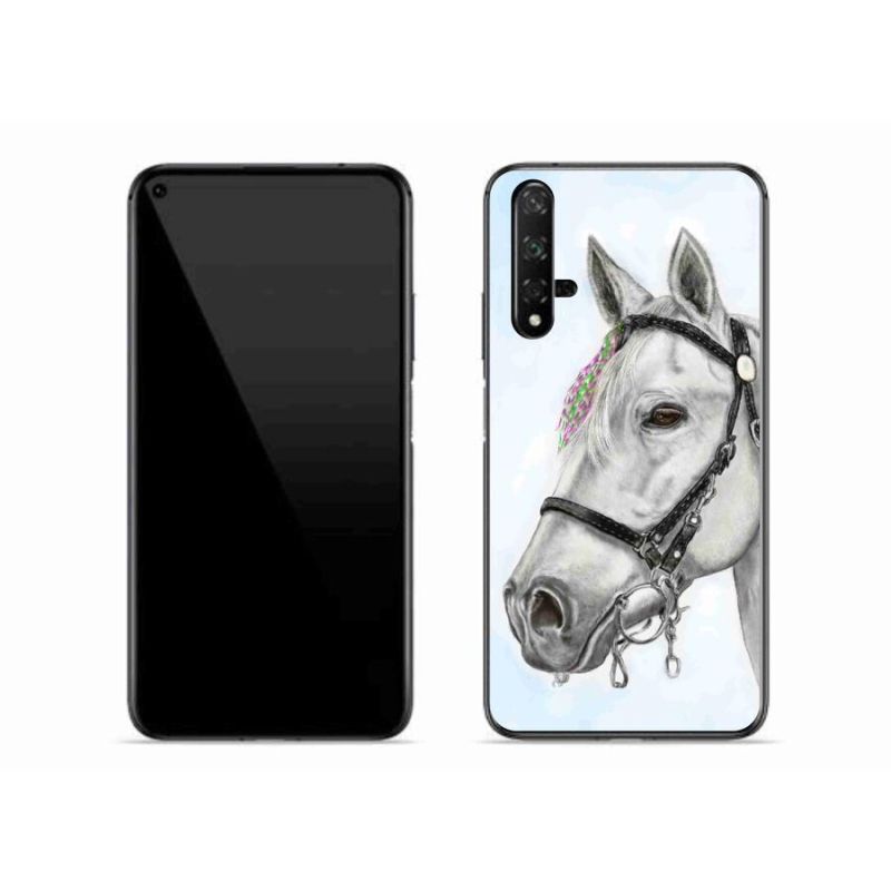 Gél borítás mmCase a Huawei Nova 5T-hez - fehér ló 1