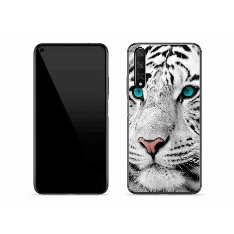 Gél borítás mmCase a Huawei Nova 5T-hez - fehér tigris