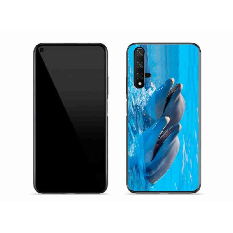 Gél borító mmCase mobil Huawei Nova 5T - delfinek - mobiltelefonokhoz