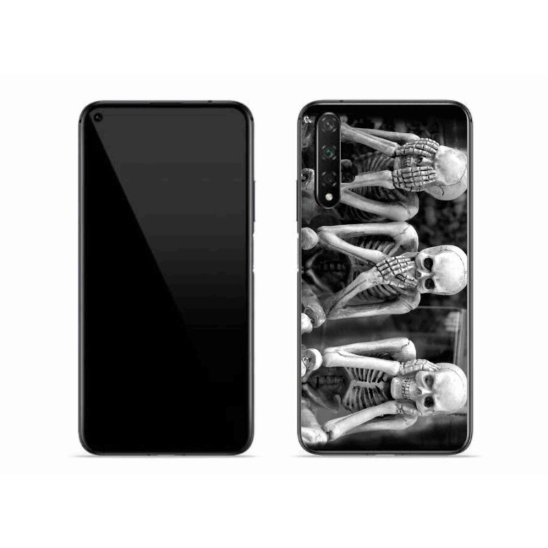 Gél borítás mmCase a Huawei Nova 5T számára - csontvázak