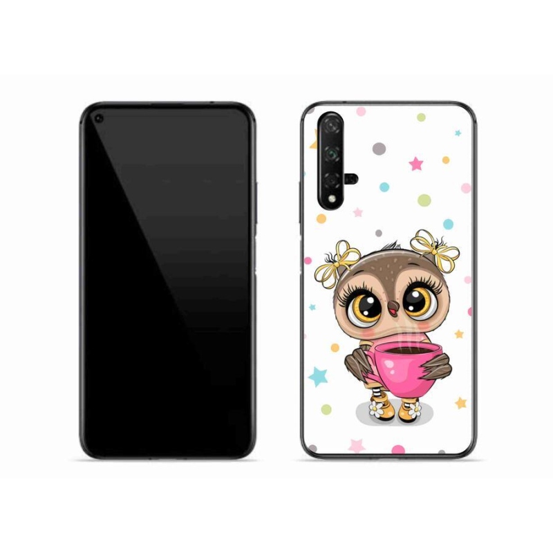 Gél borító mmCase a Huawei Nova 5T-hez - rajzfilm bagoly