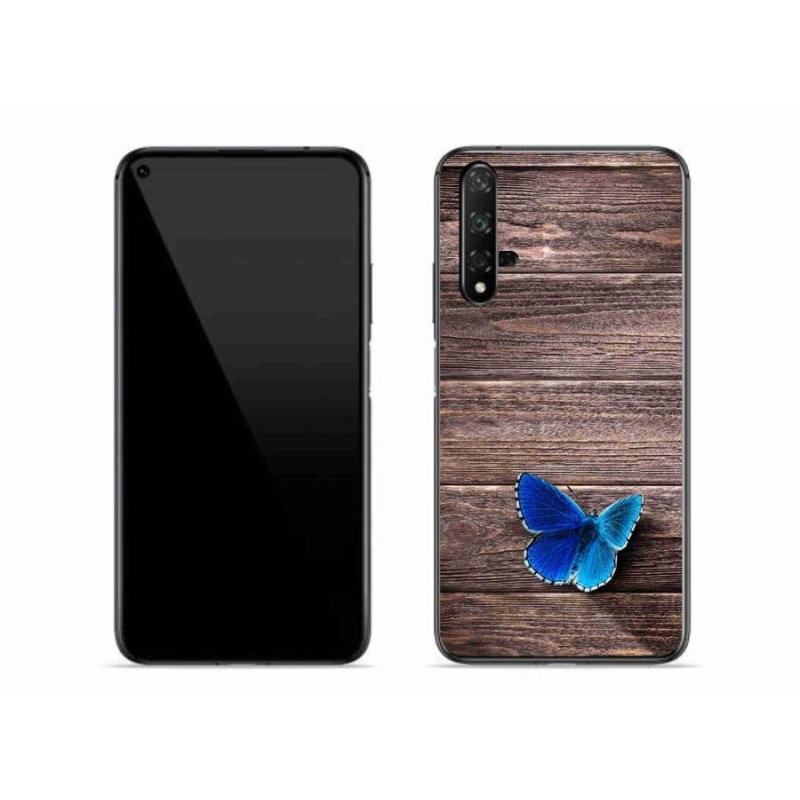 Gél borítás mmCase a Huawei Nova 5T-hez - kék pillangó 1