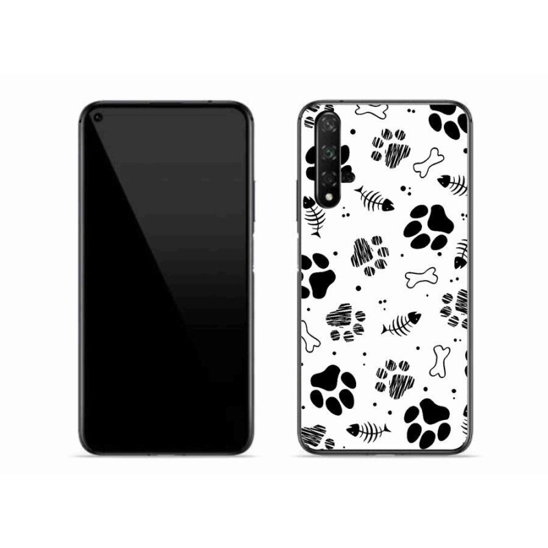 Gél borítás mmCase mobil Huawei Nova 5T - kutyamancsok 1