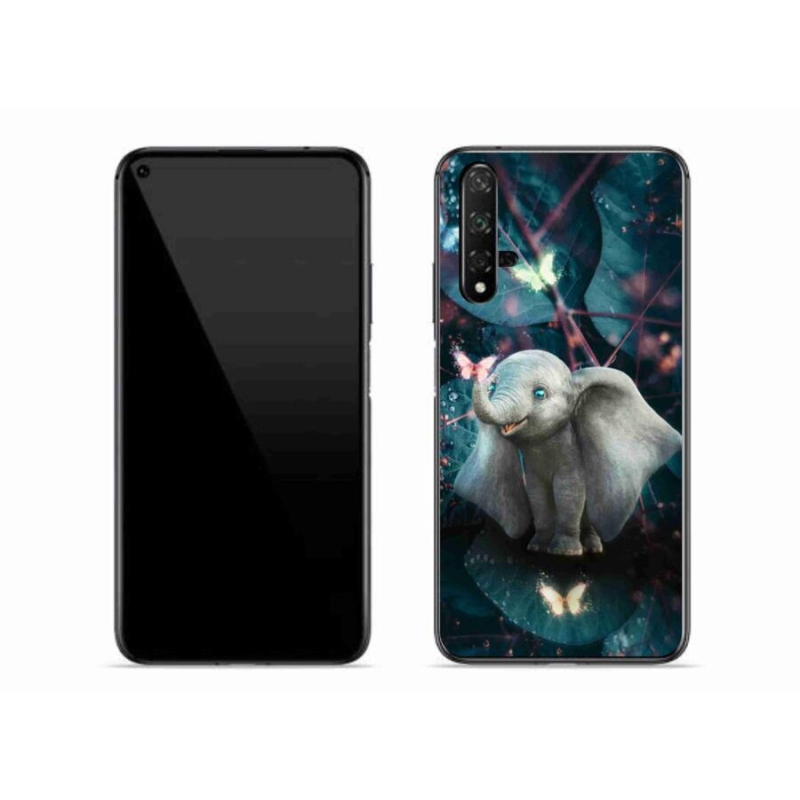 Gél borítás mmCase mobil Huawei Nova 5T - aranyos elefánt