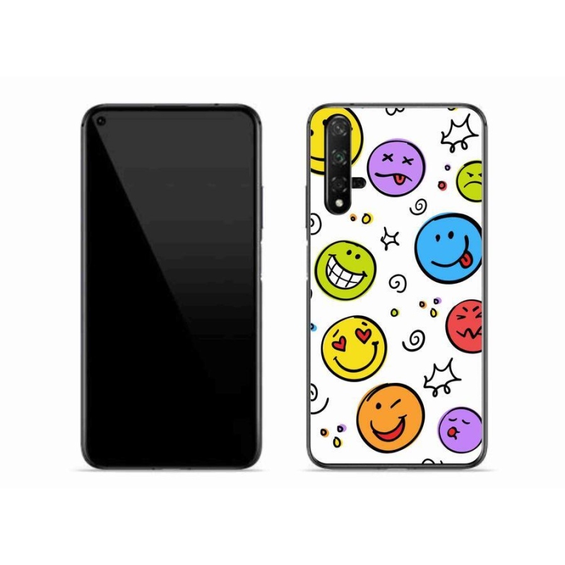 Gél borító mmCase a Huawei Nova 5T számára - smiley-k
