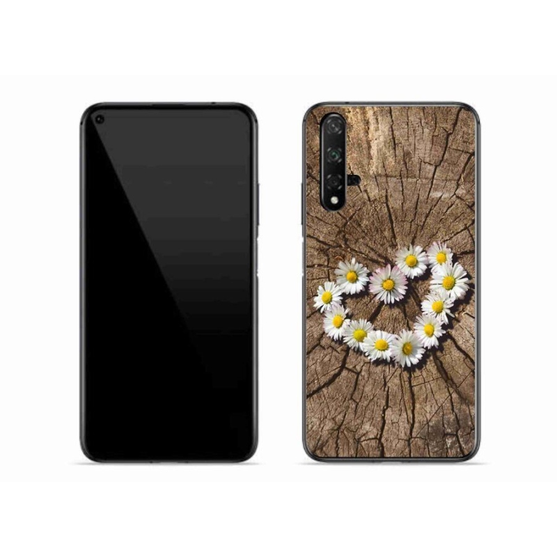 Gél borító mmCase a mobil Huawei Nova 5T - szív a százszorszépek szívéhez