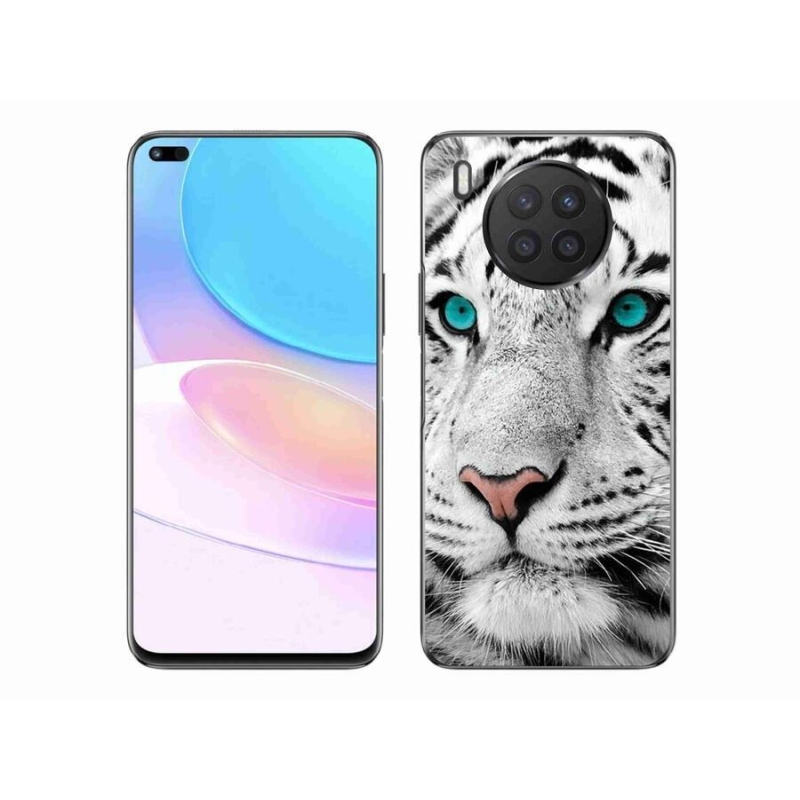 Gél borítás mmCase a Huawei Nova 8i készülékhez - fehér tigris