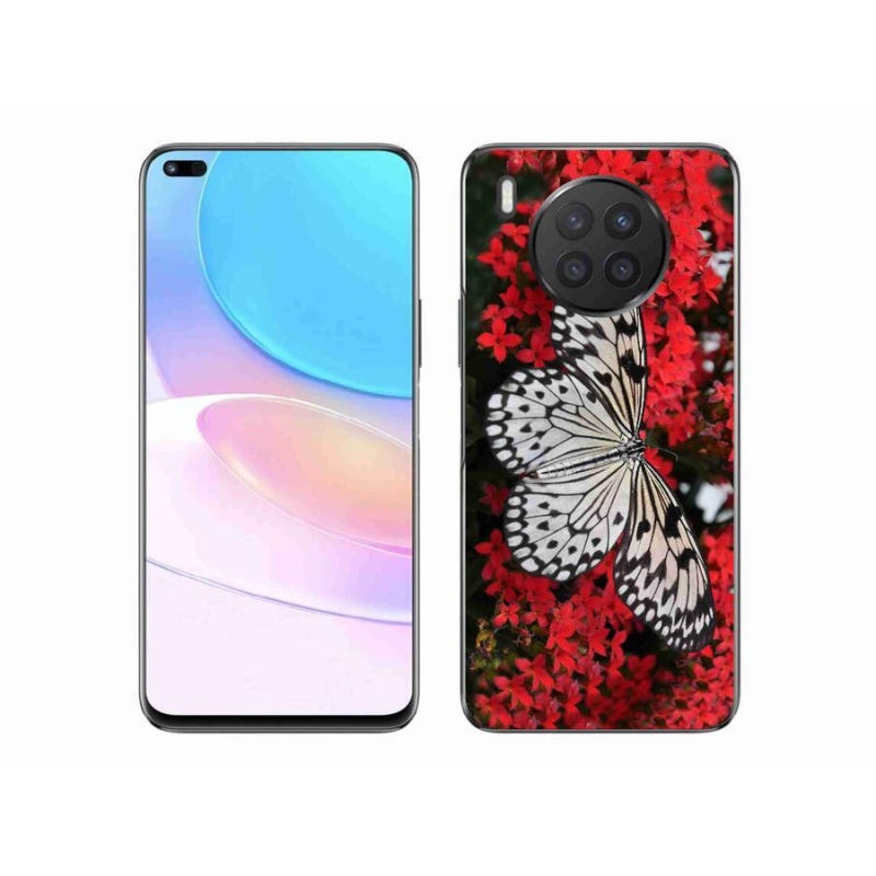Zselés borítás mmCase a Huawei Nova 8i készülékhez - fekete-fehér pillangó 1