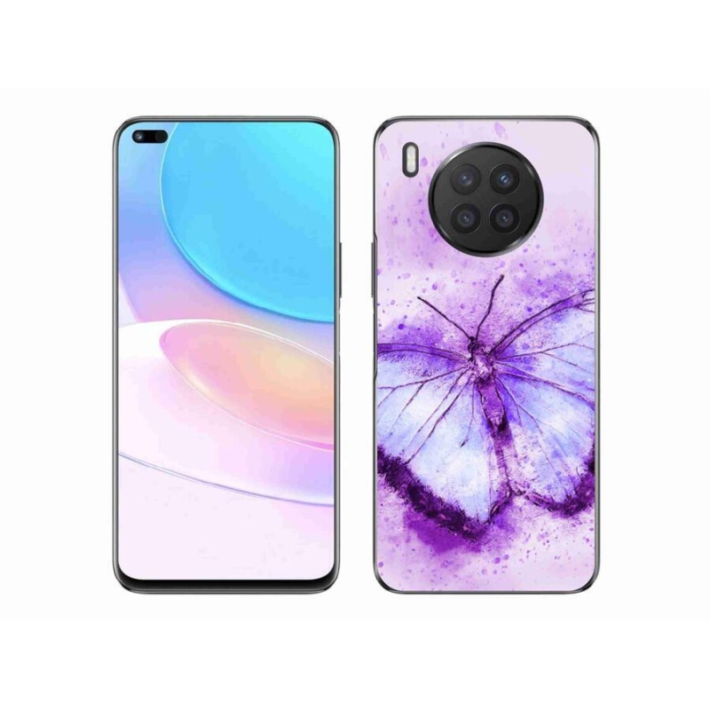 Gél borítás mmCase a Huawei Nova 8i készülékhez - lila pillangó
