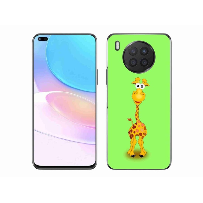 Gél borítás mmCase mobil Huawei Nova 8i - rajzfilm zsiráf