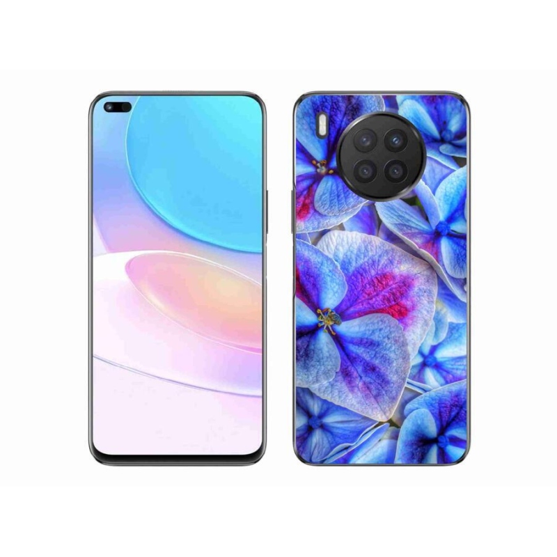 Gél borító mmCase mobiltelefonhoz Huawei Nova 8i - kék virágok 1