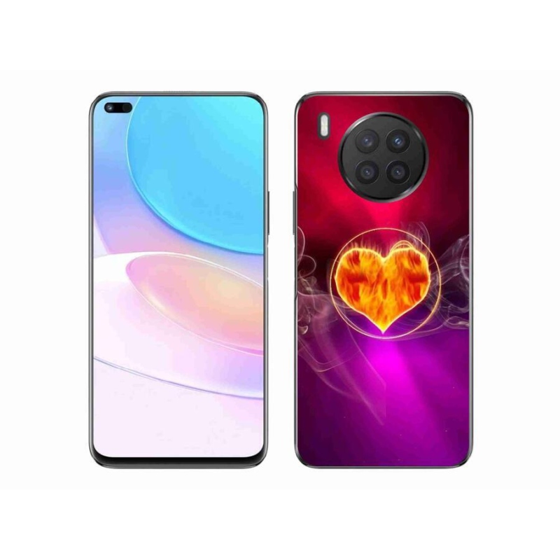 Gél borítás mmCase mobil Huawei Nova 8i - tüzes szív