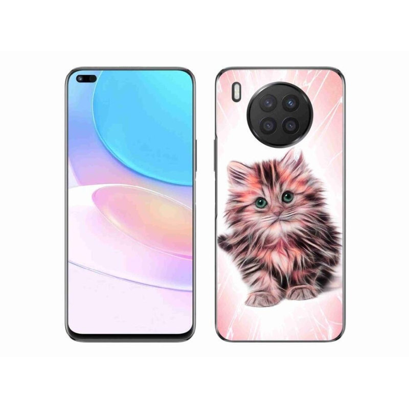 Gél borító mmCase mobil Huawei Nova 8i - aranyos cica