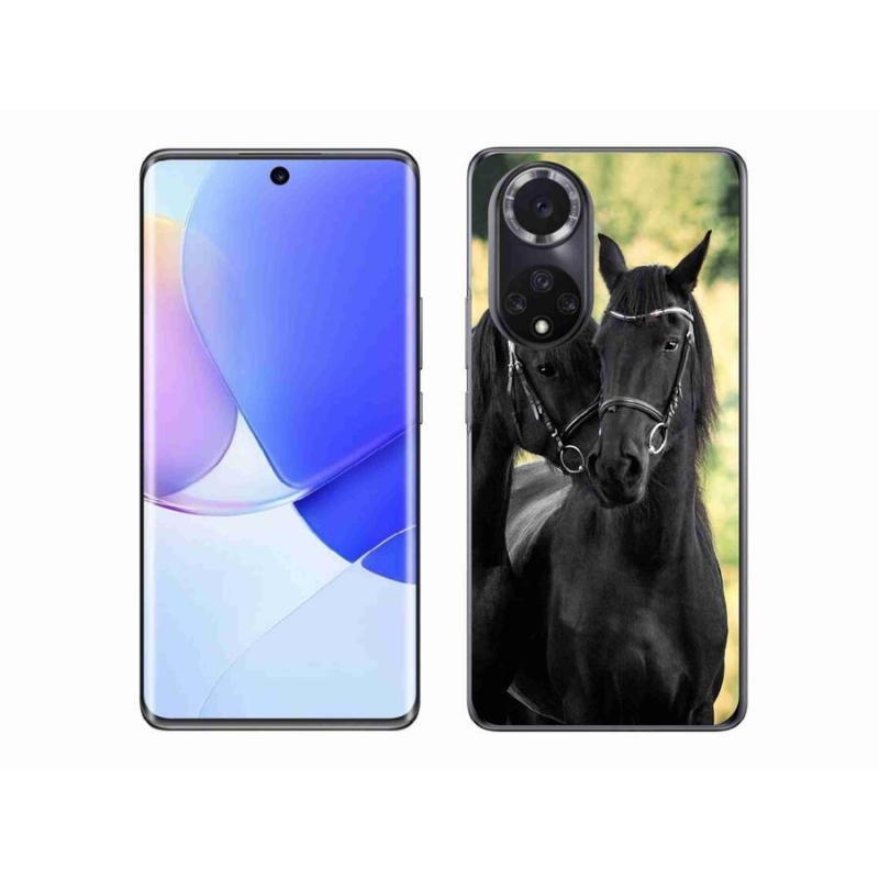 Gél borítás mmCase a Huawei Nova 9-hez - két fekete ló