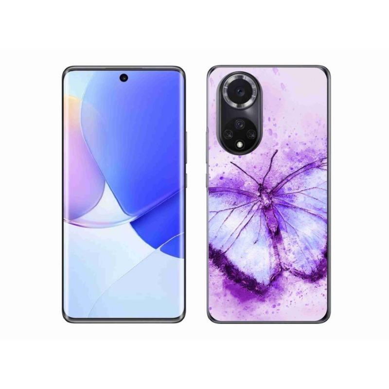 Gél borítás mmCase mobil Huawei Nova 9 - lila pillangó